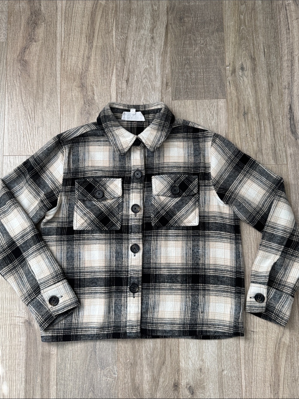 BB Dakota by Steve Madden Women’s Plaid Fall Button-Up Shacket Jacket Size M